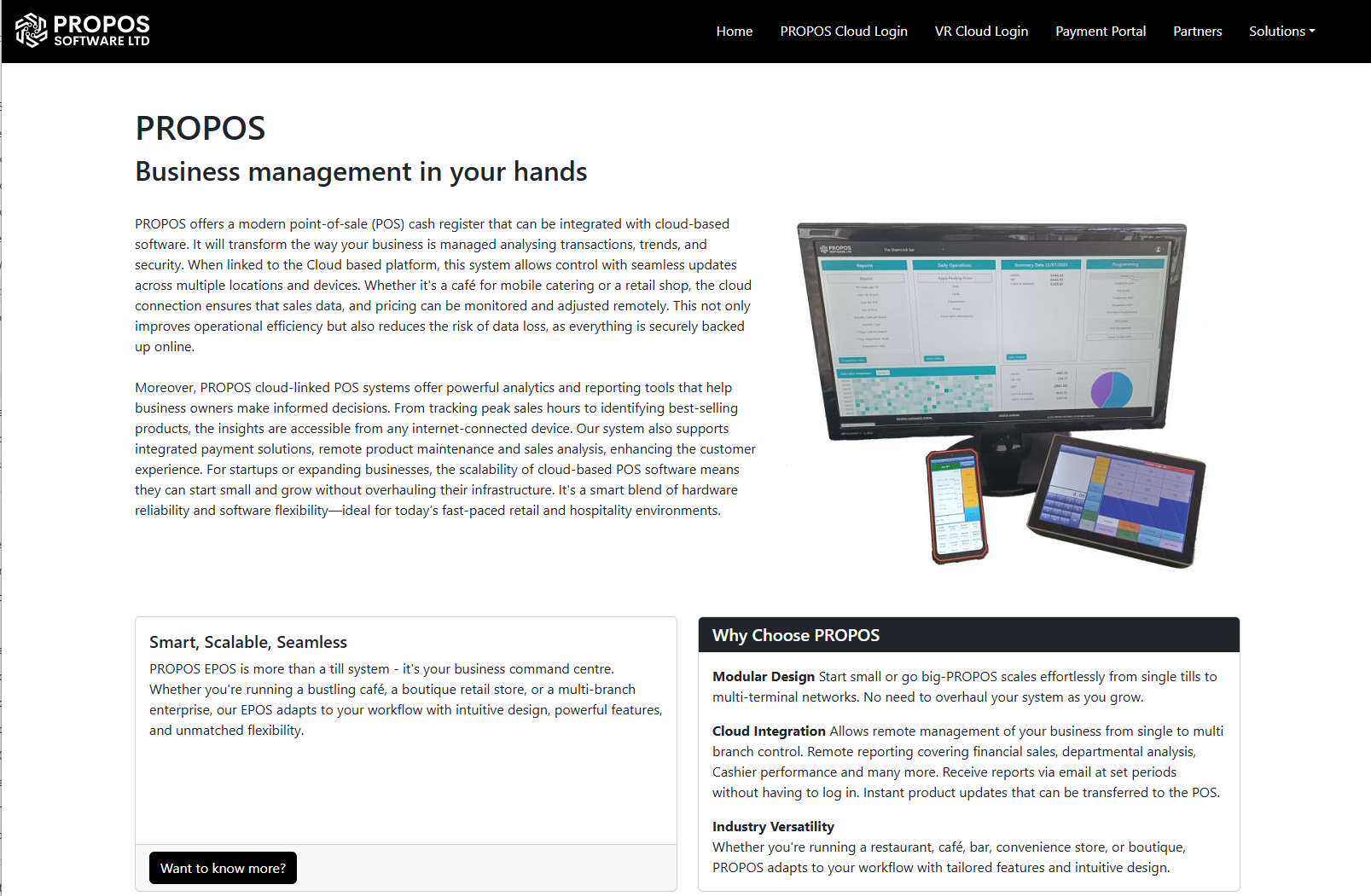 PROPOS cloud-connected POS and retail management systems